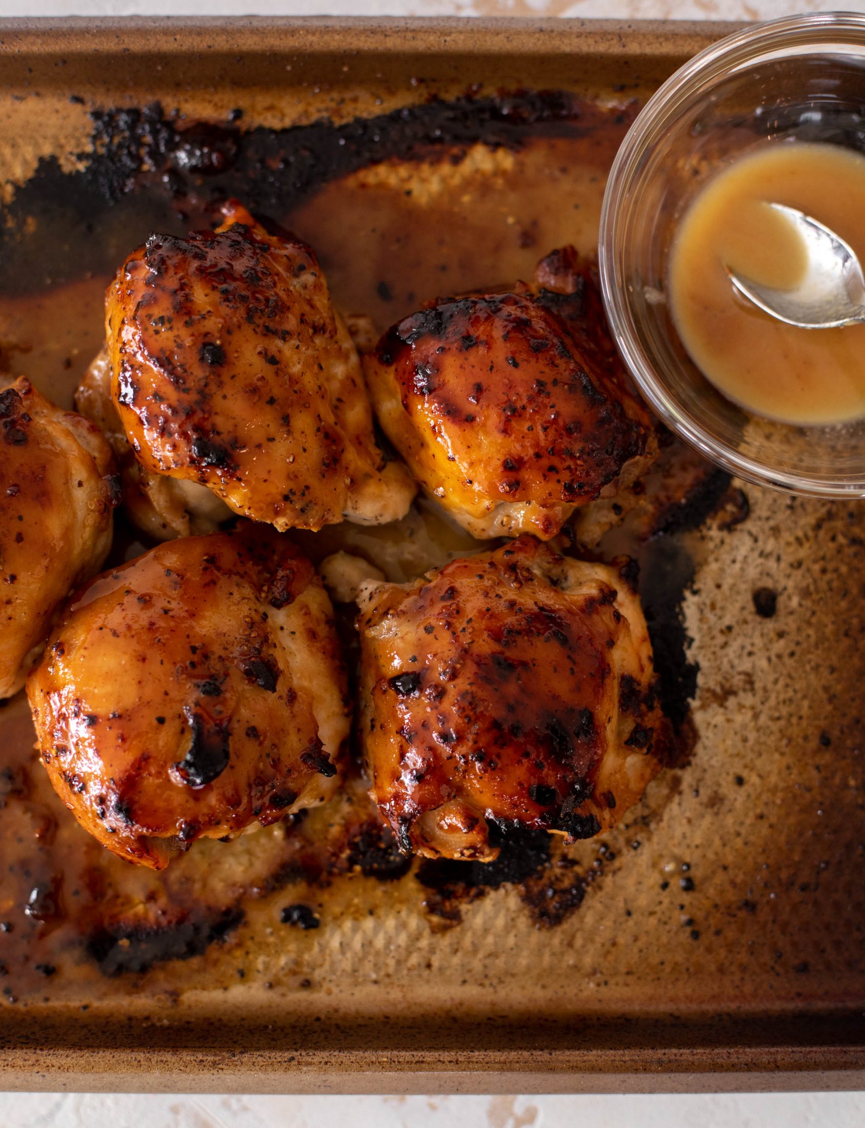 honey mustard chicken thighs with slaw